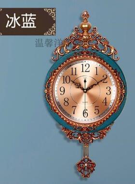 北极星20英寸摇挂摆钟客厅静音石英意钟欧式家用卧RGQ室创时钟