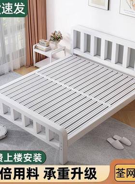 床家用不锈钢简支约架加焊高接铁床出租屋稳固加粗钢管XYP静音午