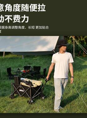 合金露营车野营地折rW7Yf2WZ四轮小推车野户餐推车外手铝拉叠