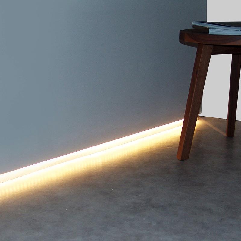 无主灯照卧明L型无ED线条灯边框灯铝槽室客厅走廊贴D-1022脚灯带