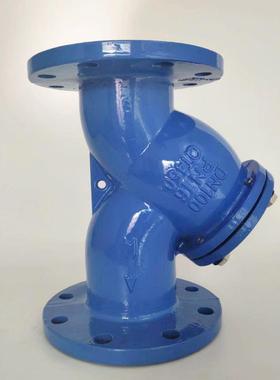 G4389L41H-16Q全径Y通型过滤器球墨铸铁污水管道法兰连Y接型过滤