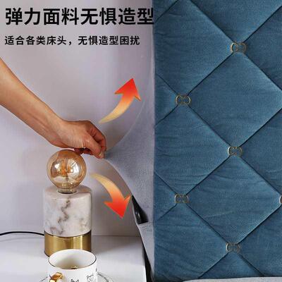 皮全包床套F77S5H5T罩棉加头棉厚软包欧式靠背简夹约木床防尘罩保