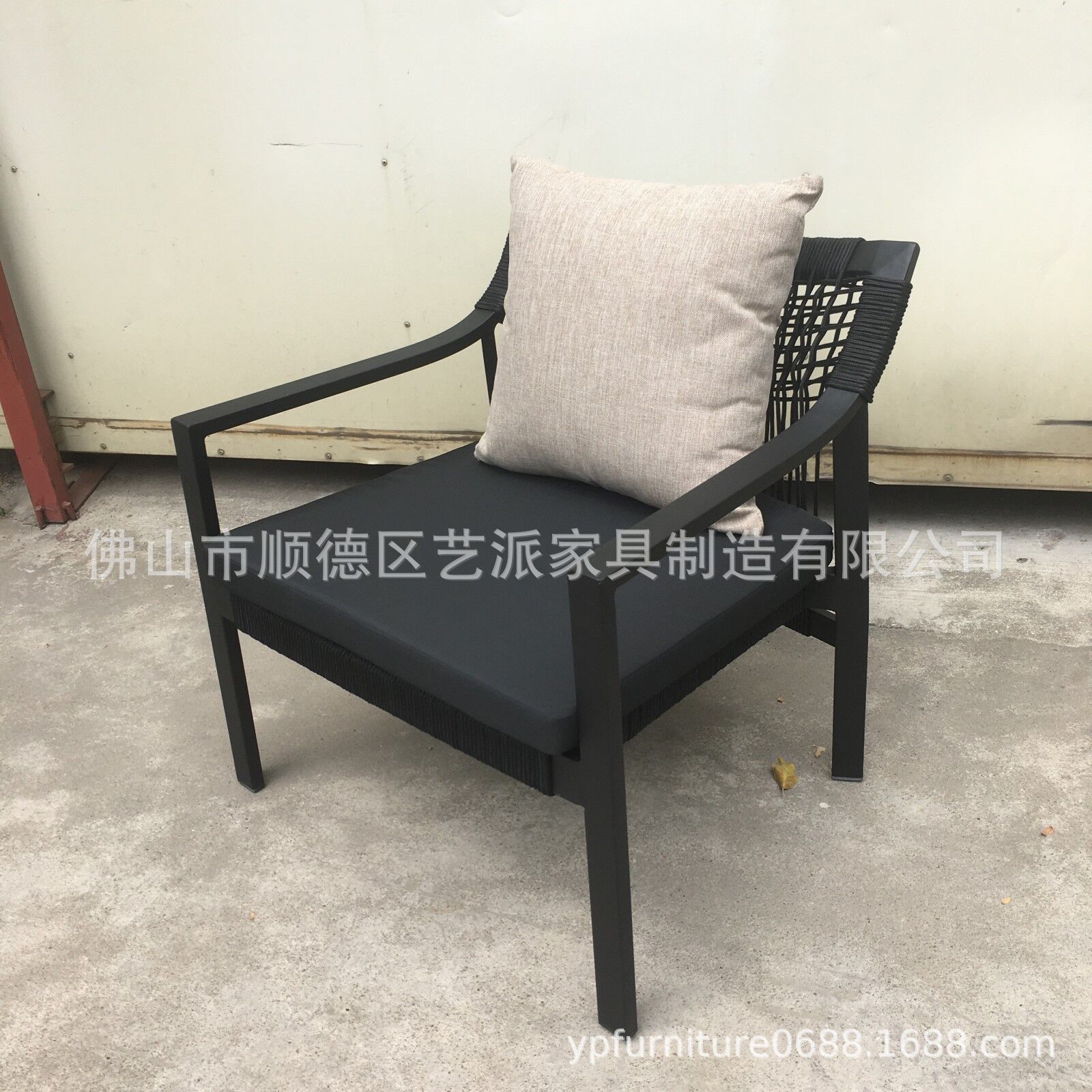 铝合金编织户外休闲椅酒店工程