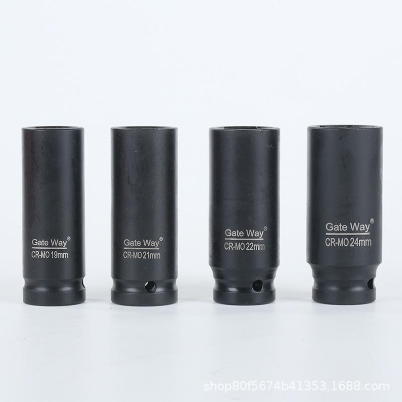 M1/2六角套筒CR-O钒铬钢加套管NXC电动扳手加深套筒头长风炮套头