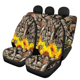 向日葵垫狼后排汽车坐套汽车垫套540椅座套汽车用品前防脏可水座