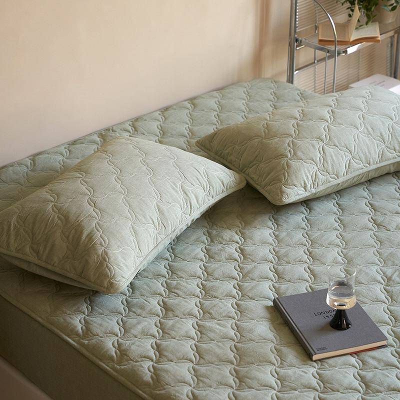 A类纯床色色织件大豆纤水洗棉220916夹棉单笠单床维罩