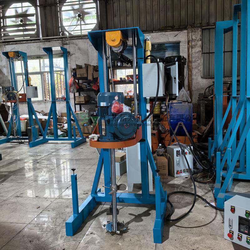 东莞搅厂家电动升降分机吨桶配搅拌机色浆油漆套真石漆KCC拌散机