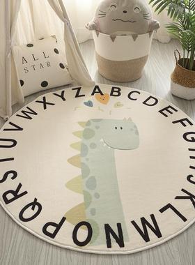 卡通可爱儿童圆形地毯客厅沙发室床边垫卧家用CD-46416房吊篮电脑