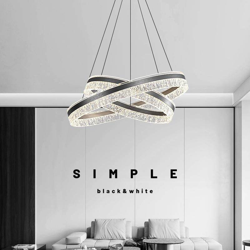 意0式环极916简客厅吊灯2师25新款护眼感形设计轻奢大气餐厅灯具,家装灯饰光源,智能吊灯,淘宝优惠券,粉丝福利购,淘宝优惠卷