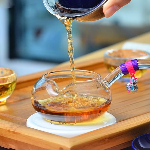 永利汇 耐热玻璃公道杯 功夫茶具配件创意侧把茶海 公杯分茶器