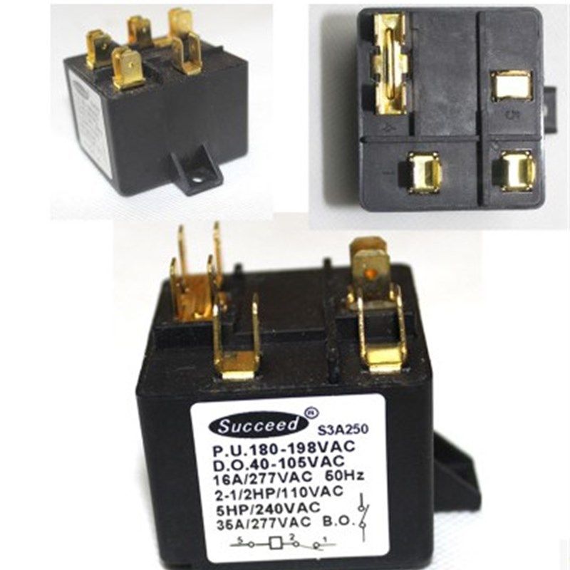 制冰机启动器 冰粒机配件 大型冰柜压缩机启动继电器 刹车继电器