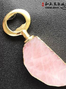 KJ190822餐具用品粉玛瑙晶开水晶紫手柄镀金层酒器开瓶器