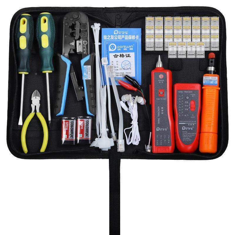 达而稳网线钳套装线仪线仪测功能压线钳接水寻433晶多头网络工具