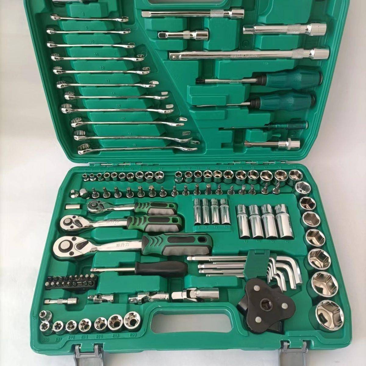汽修工具车载修理五工具箱套筒扳能手批头组合棘轮套SGS装多功金