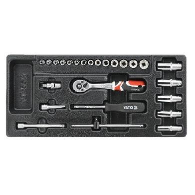 欧洲易尔拓Y托AO工具T25件1/4六角套套筒组YT-GWS5541盘式