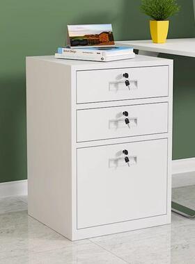 钢CKU制桌下铁皮柜文件柜带锁料收纳床矮头柜家资用活动抽屉办公