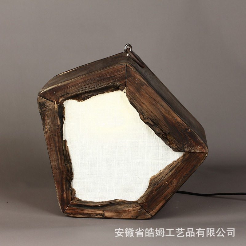 厂家销售木质棉纱装饰落地灯具台灯田园民宿家居工艺照明摆件