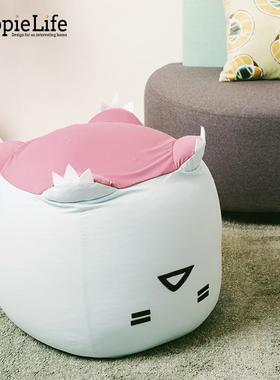 现儿童学懒人小沙货发中大童网阅读角59524坐椅可爱红坐看书宝宝