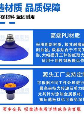 聚酯真空吸氨盘防滑SAXM40/50G/6/8UQS0/10001-4机械手配件工业吸