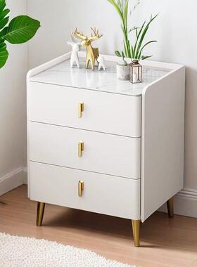 多功能岩板耐好用看床柜三层实木卧头室家用IFE抽式收纳柜屉三层