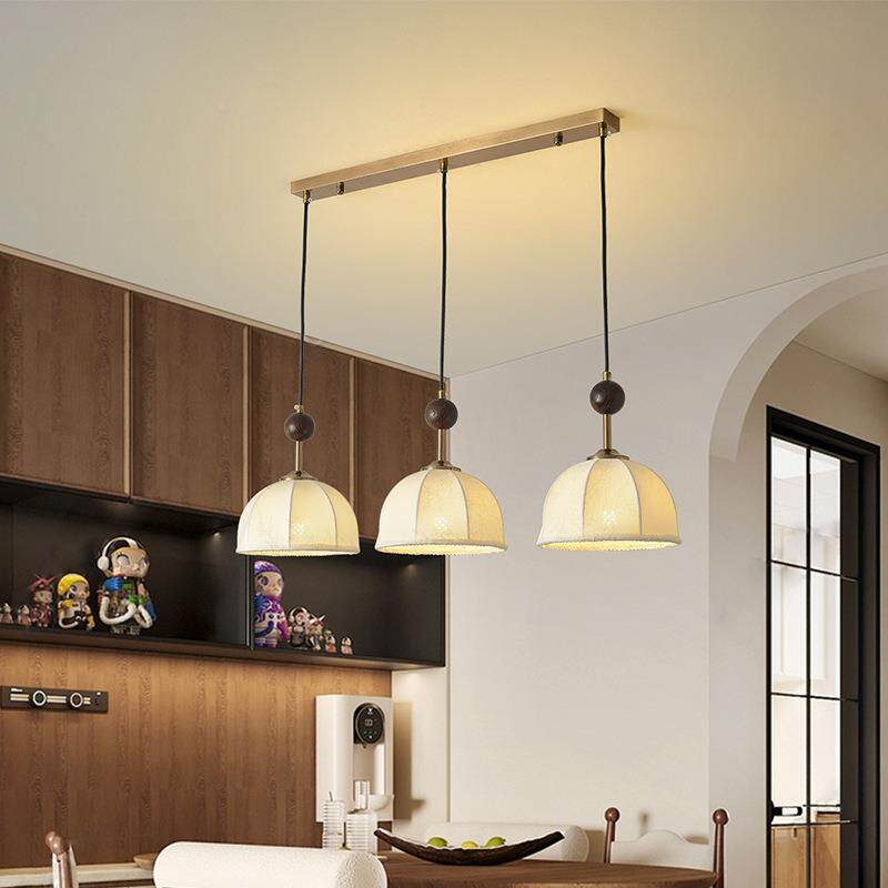 法艺式复古325中古风布灯吊卧室过道衣帽间花纹灯布艺新中式餐厅