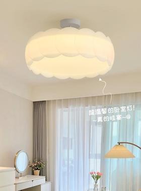极简奶风油卧室吸顶灯现代简约D网红主281卧灯温馨浪L漫E房间灯具
