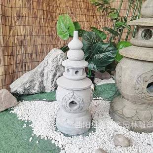 石雕西院石灯仿古园林雕塑三潭映月旧灯5478做青石湖天坛庭石灯摆