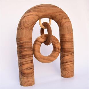 厂家销售手工制作桃木门装 饰摆CF20014件家居玄关面桌拱造胡型装