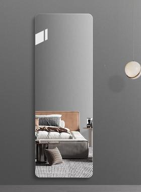 镜无框玻CYJ-1031镜子贴璃墙自粘家用衣挂墙全身穿免打孔真实不变