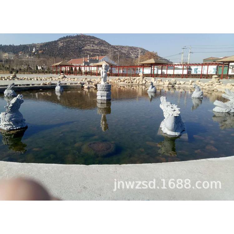景观喷水动物石雕生产公司 石造吐水雕塑工艺品价格