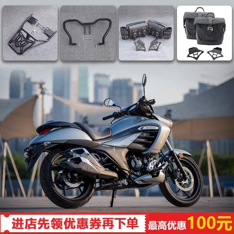 适用于铃木酷道155后货架双边包帆布包防水侧边包骑士包保险杠