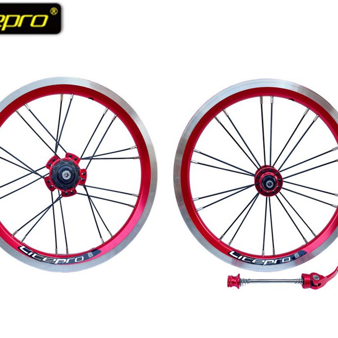 LITEPRO 14寸轮组16寸轮组单速lp轮组 折叠车412轮组 单速9t20孔