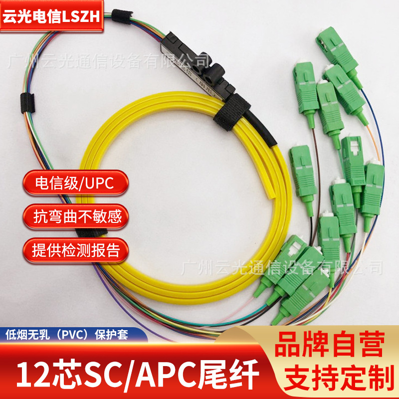 云光丨厂家直销单模12芯带状尾纤 ST FC SC LC