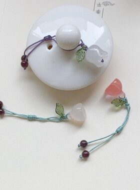 玛瑙莲蓬茶壶吊坠紫砂壶小提溜西施壶手工吊饰挂坠盖子挂件叶子款