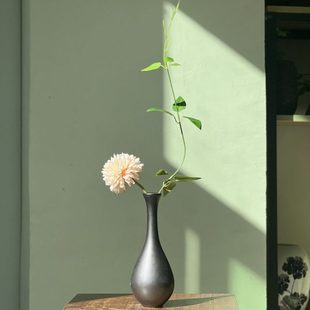 新中式陶瓷复古花瓶禅意插花玉净瓶小清新客厅茶室玄关家居装饰品