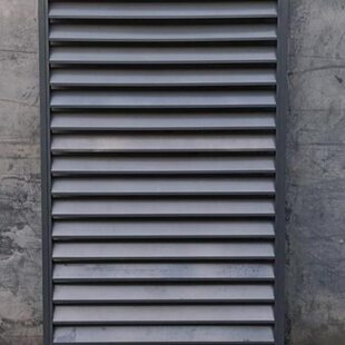 定制铝合金百叶窗防雨空调外机保护罩通风格栅网室外机防护栏厂家