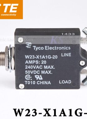 Tyco W23-X1A1G-20 20A 6-1393246-8 1-50Amps热敏式断路器UL CSA