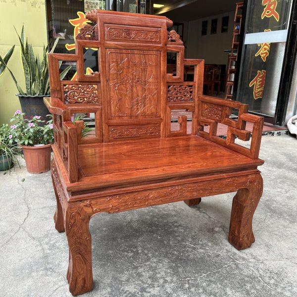 红木刺猬紫檀宝座椅花梨木办公台主人椅中式沙发单人椅实木打坐椅,住宅家具,红木椅凳,淘宝优惠券,粉丝福利购,淘宝优惠卷