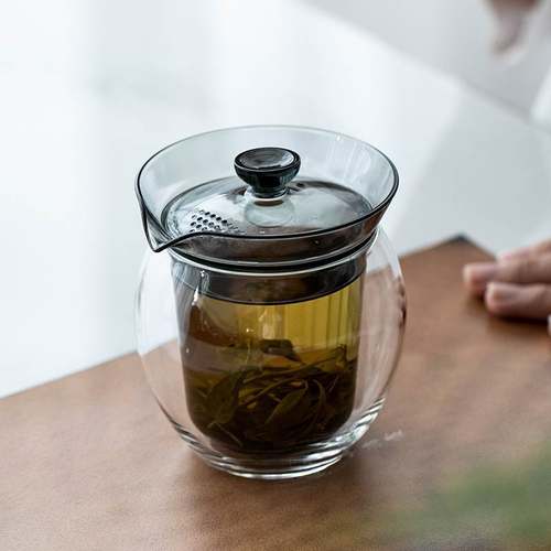 180ml加厚茶水分离泡茶壶过滤耐热高硼硅玻璃手抓壶单壶批发