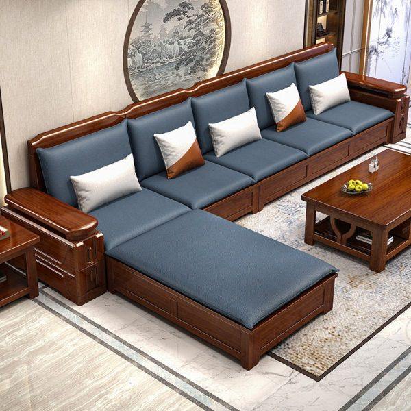 新中式实木沙发全实木客厅小户型冬夏两用简约原木质家具储物沙发,住宅家具,实木沙发,淘宝优惠券,粉丝福利购,淘宝优惠卷