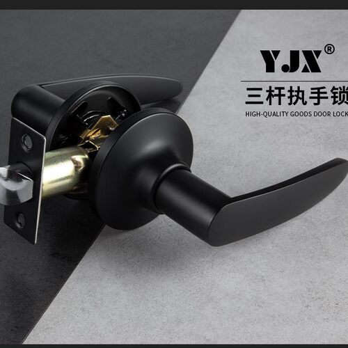 yjx/雅金轩 802三杆执手锁卫生间门锁圆孔把手锁房间门锁把手圆锁