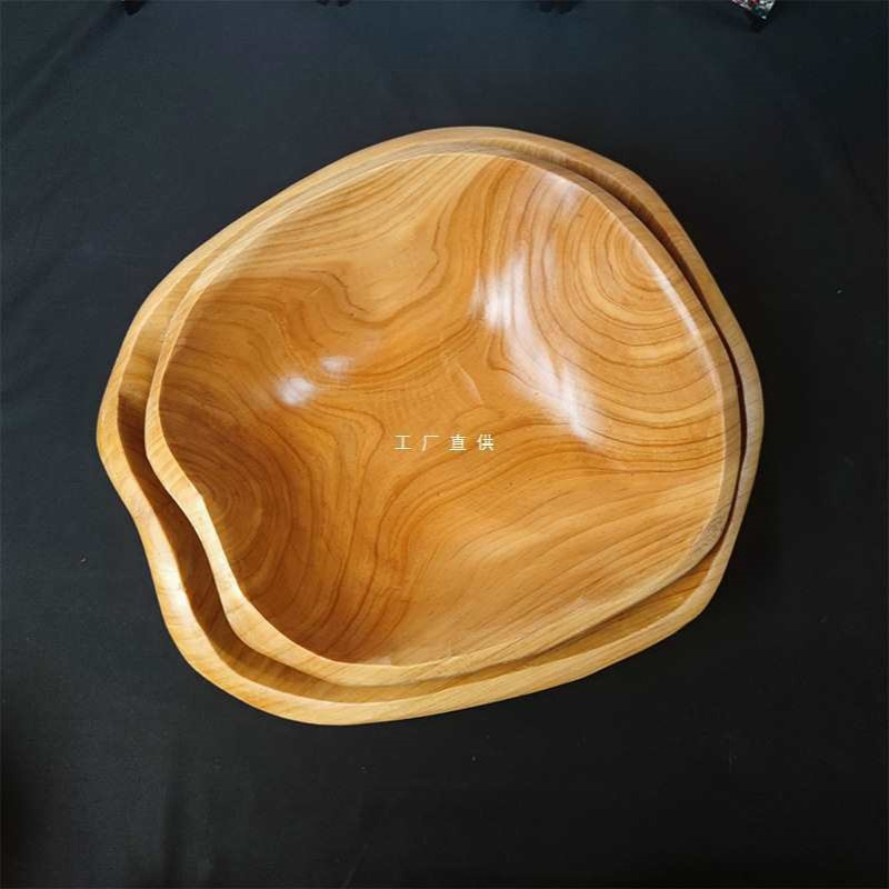 批发原木中式小号实木果盘中号木碗根雕木盆餐具大号水果盘客厅糖