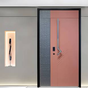 爆款厂家热卖一门一景极简风格精雕铸铝门装甲门防盗门入户门大门