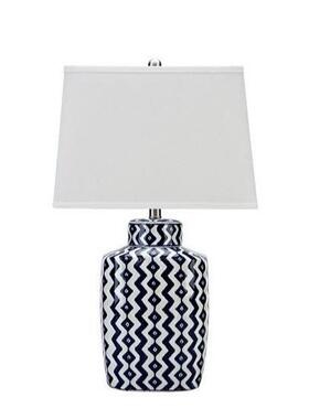 式乡村蓝色18751陶瓷台书灯现代新美中式样板房客厅房卧室柜床头