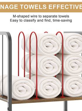 跨大容量置物多功能纳落地多架层毛巾境架浴室65400浴巾叠放收架