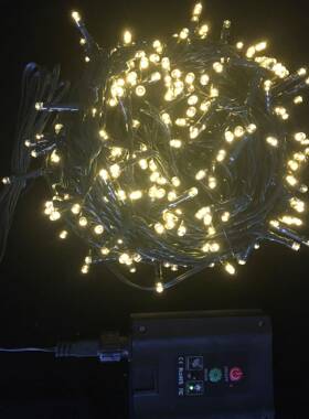 新款太阳遥控圣诞能节日灯串户外带花园庭院彩装IDV饰灯串