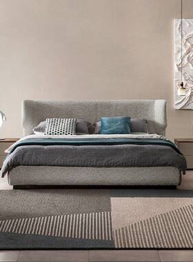 QHMA194意式极简床头柜时尚实木高端设计师组合网红轻奢马鞍