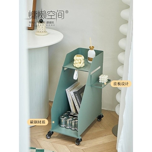 慵懒空间设计师可移动沙发边几创意电脑主机置物架工业风收纳茶几