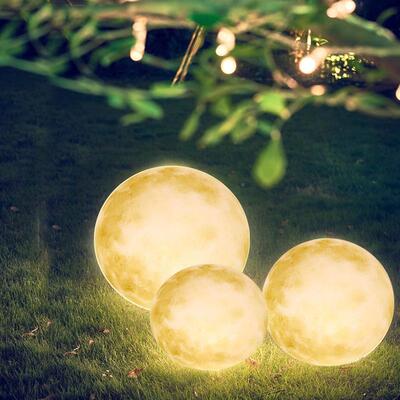MYS944月球灯外灯落地防水坪灯月亮灯景点户庭院灯景观灯草太阳能