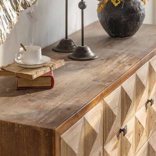 文艺靠墙四A1997A2 实木玄关柜日式 门带抽屉边柜客厅装 饰餐矮新品